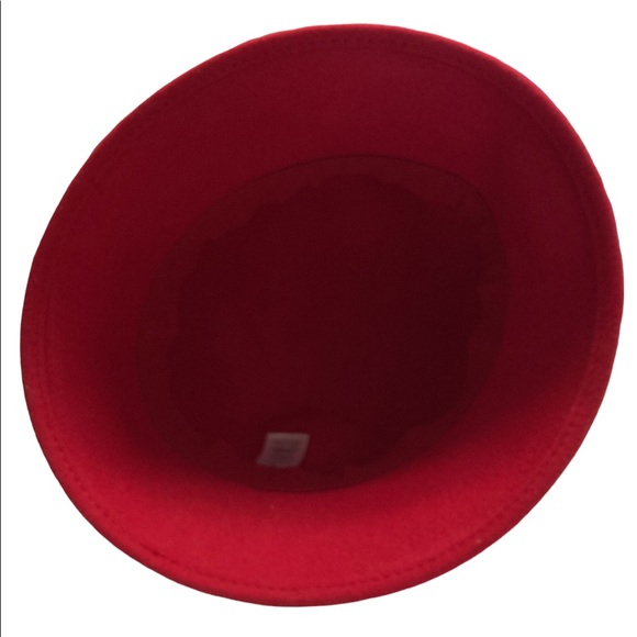 100% Wool Red Womens Hat - Picture 4 of 6